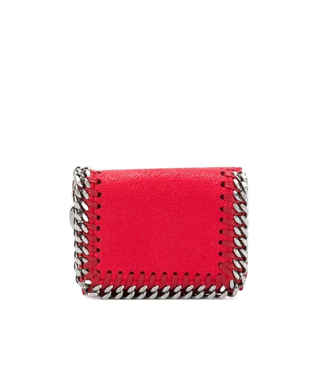 Stella Mccartney Small Falabella Flap Wallet In Red