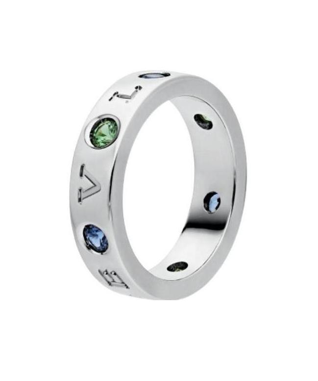 Bvlgari Logo Ring In Gray
