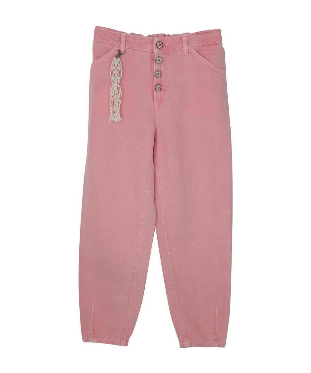 Dondup Teen Pantalone Bull Rosa In Misto Cotone In Pink