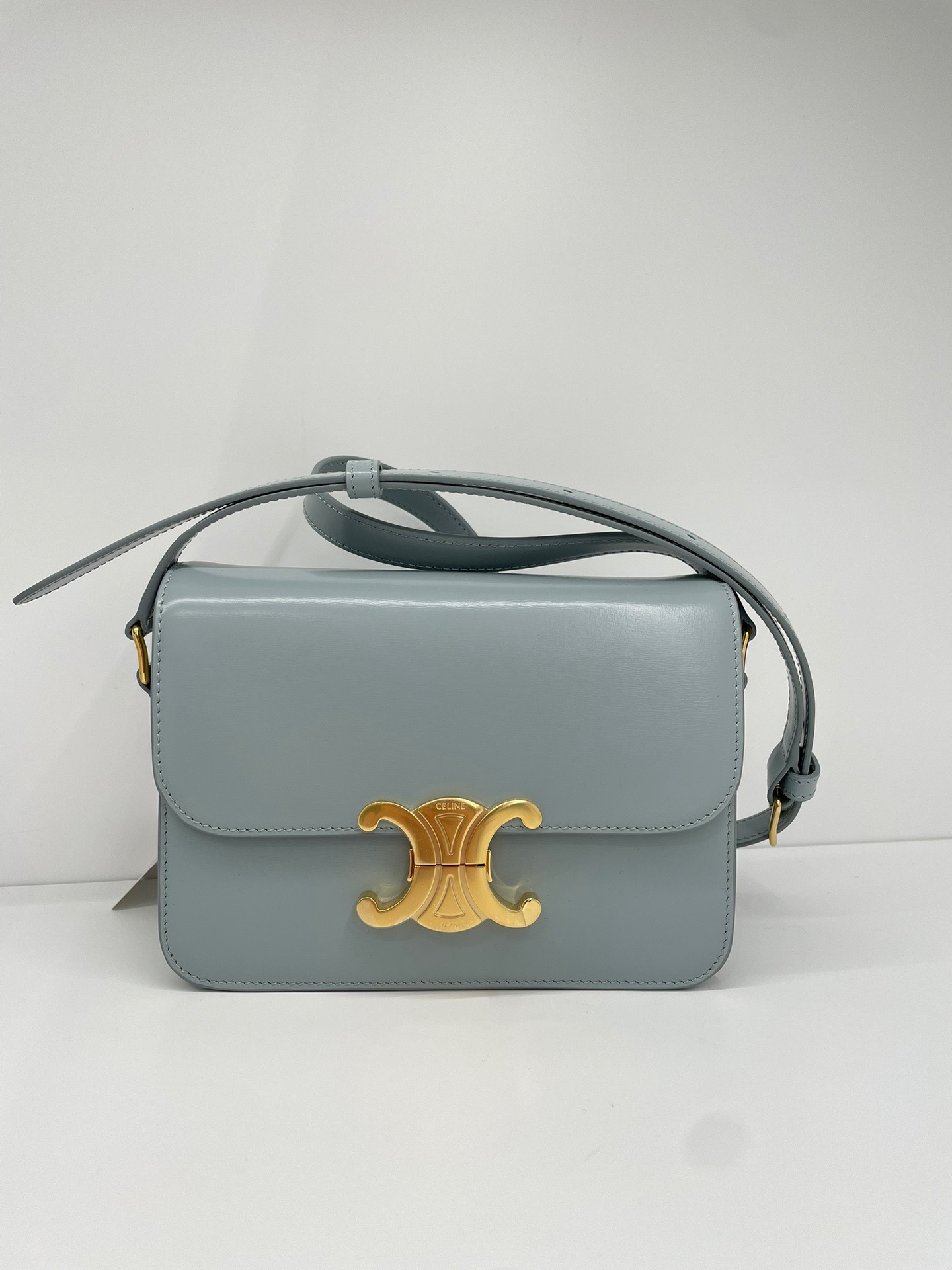 CELINE TEEN TRIOMPHE BAG IN SHINY CALFSKIN
