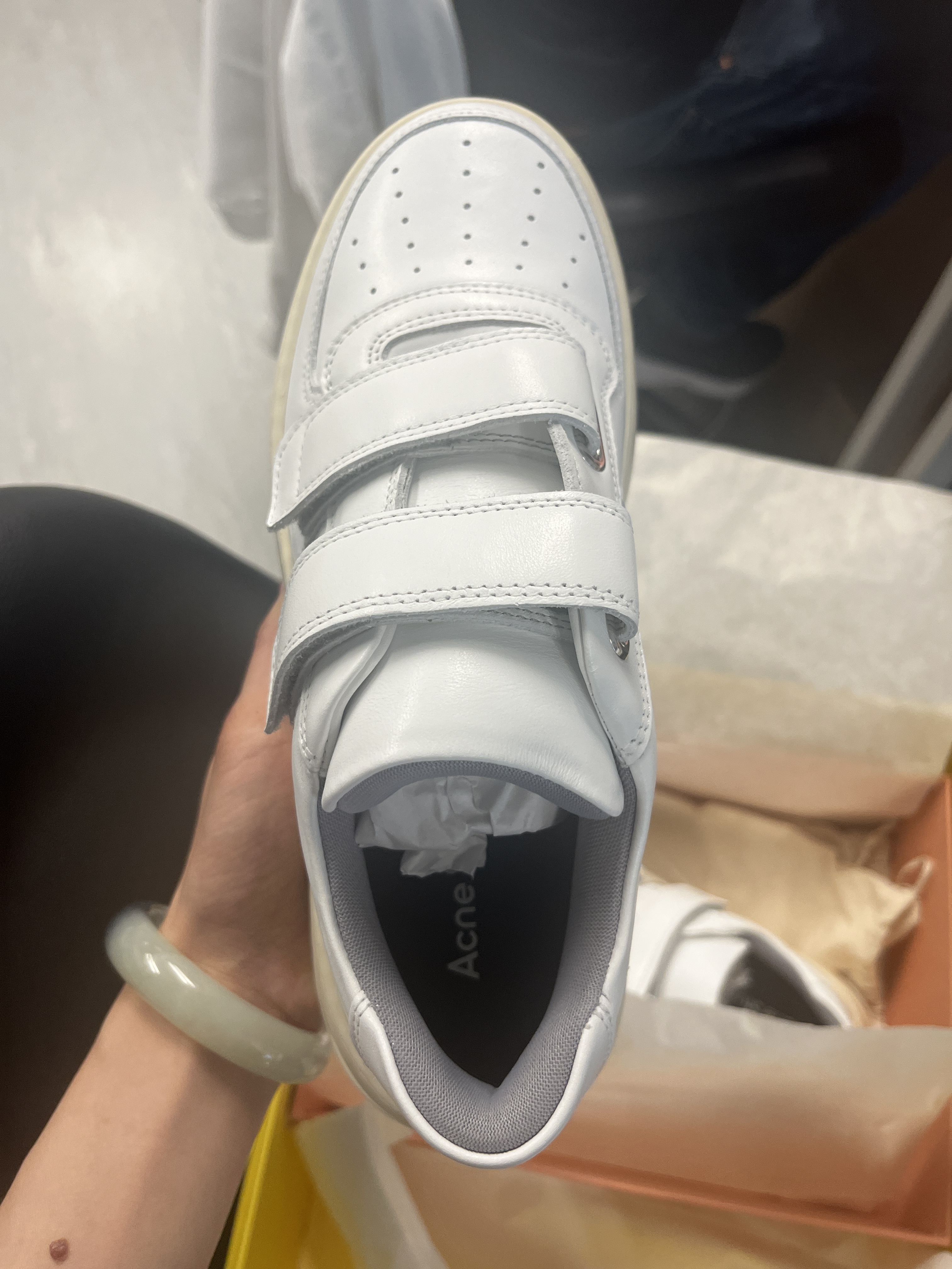 Acne Studios Perey Friend Sneakers In White