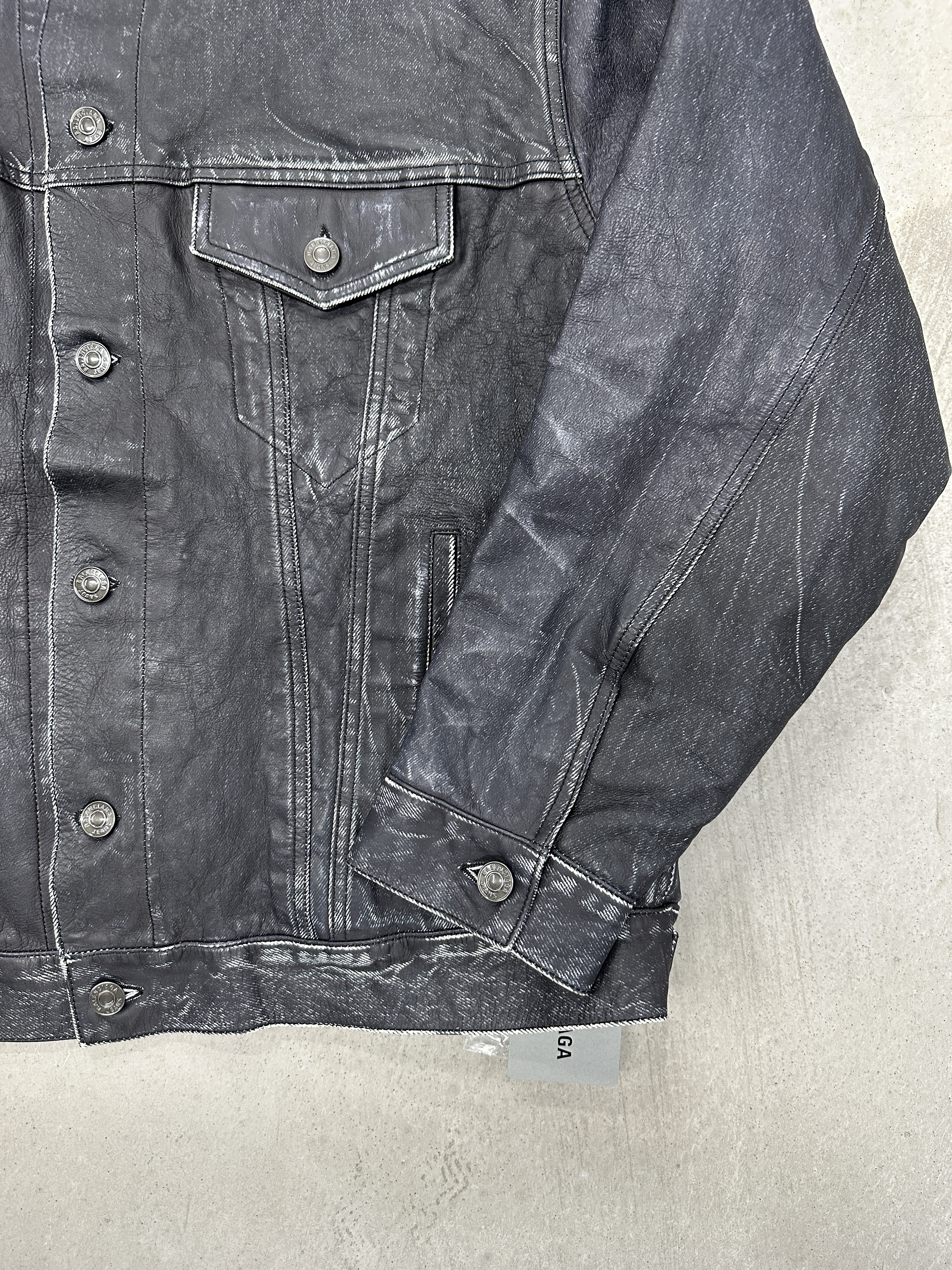 Balenciaga Trompe-l _ Il Denim Jacket In Gray