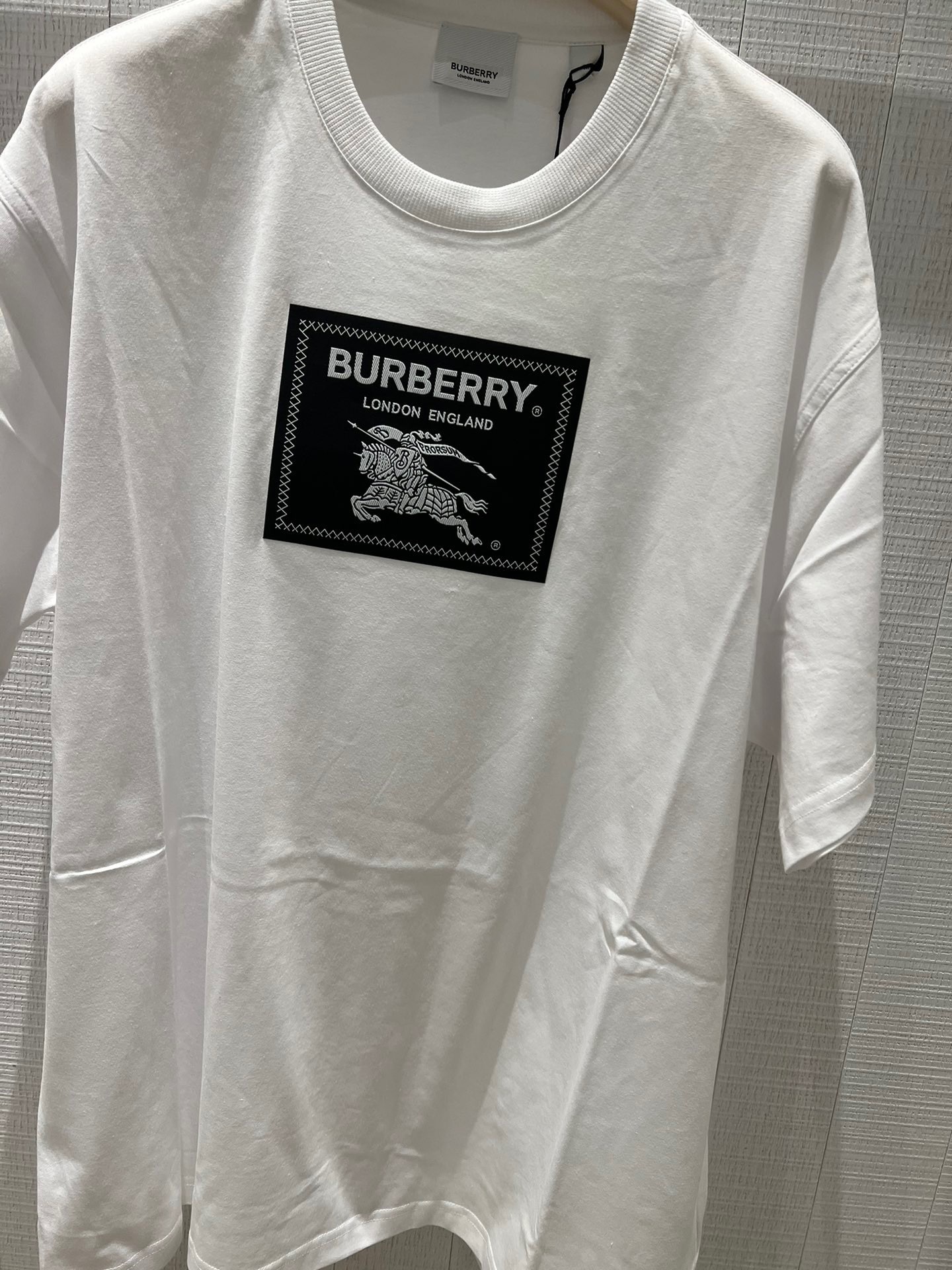 Shop Burberry Ekd Appliqué T-shirt In White