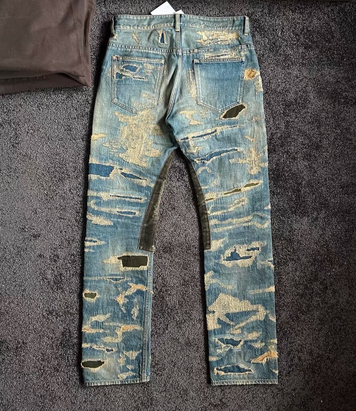 Givenchy Distressed-finish Straight-leg Jeans In Blue