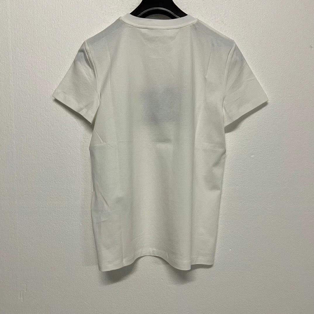 Max Mara Logo Embroidered T-shirt In White