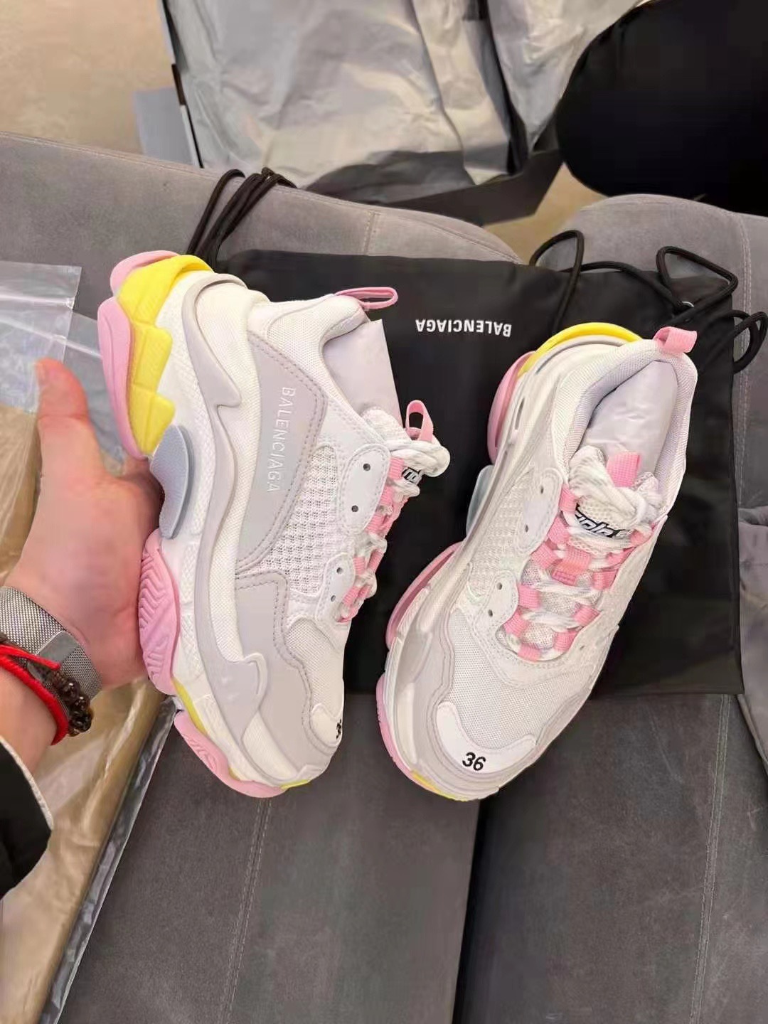Balenciaga Triple S Sneakers - Women's - Fabric/polyurethane/rubberpolyurethane In White