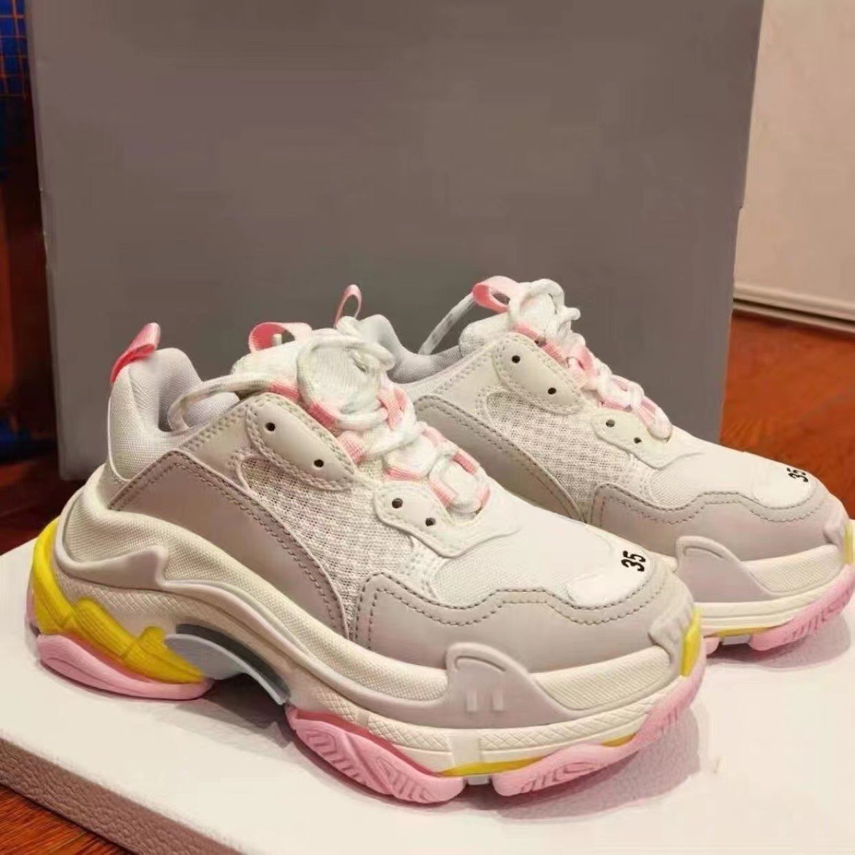 Balenciaga Triple S Sneakers - Women's - Fabric/polyurethane/rubberpolyurethane In White
