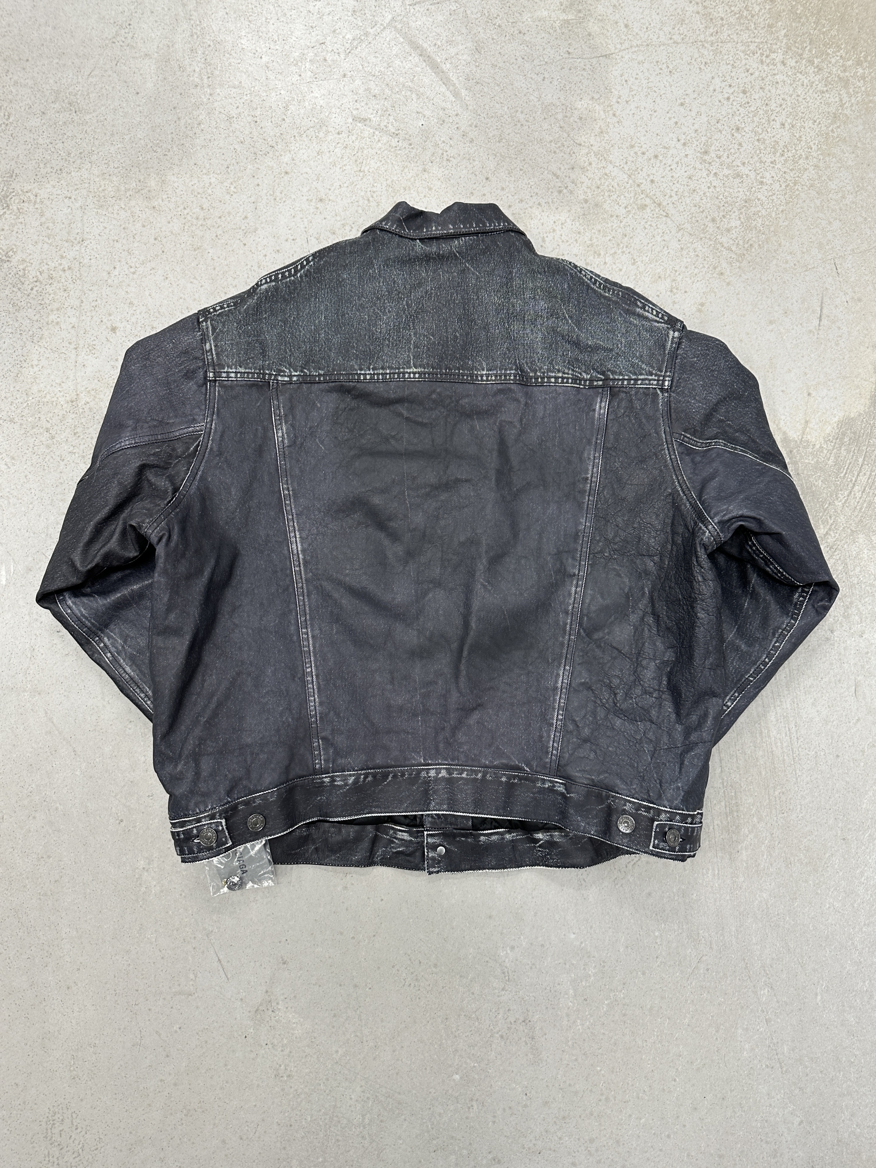 Balenciaga Trompe-l _ Il Denim Jacket In Gray