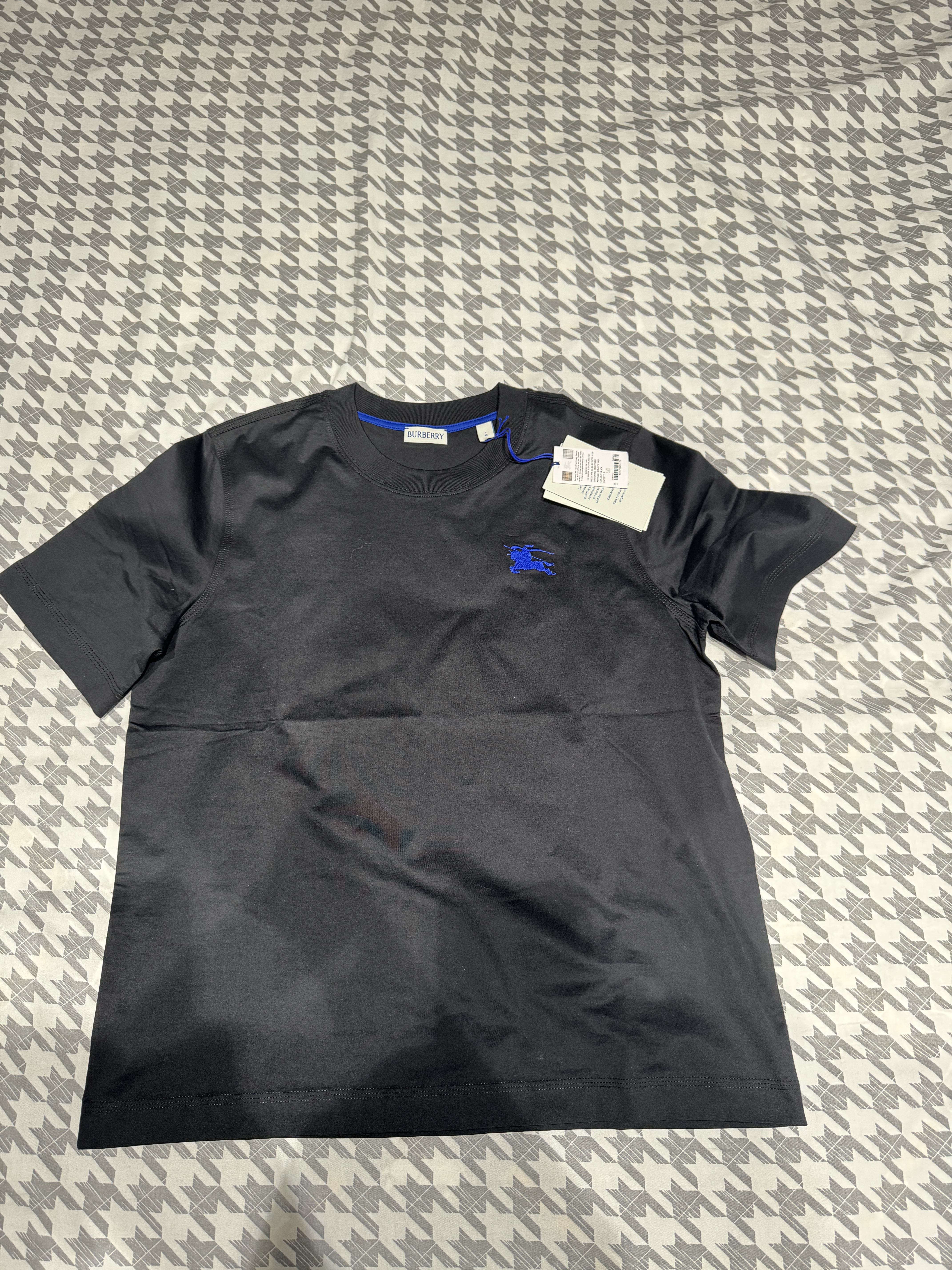 Burberry Cotton Ekd T-shirt In Black