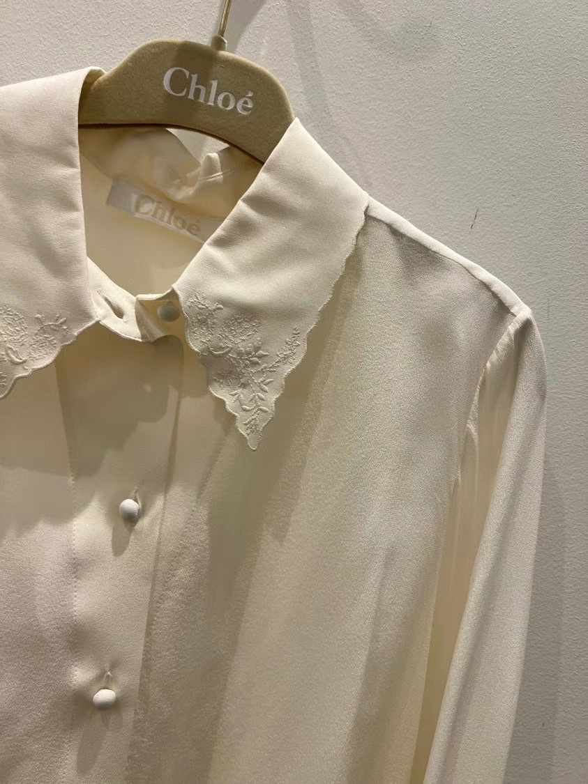 Chloé Button Up A Shirt In Nude