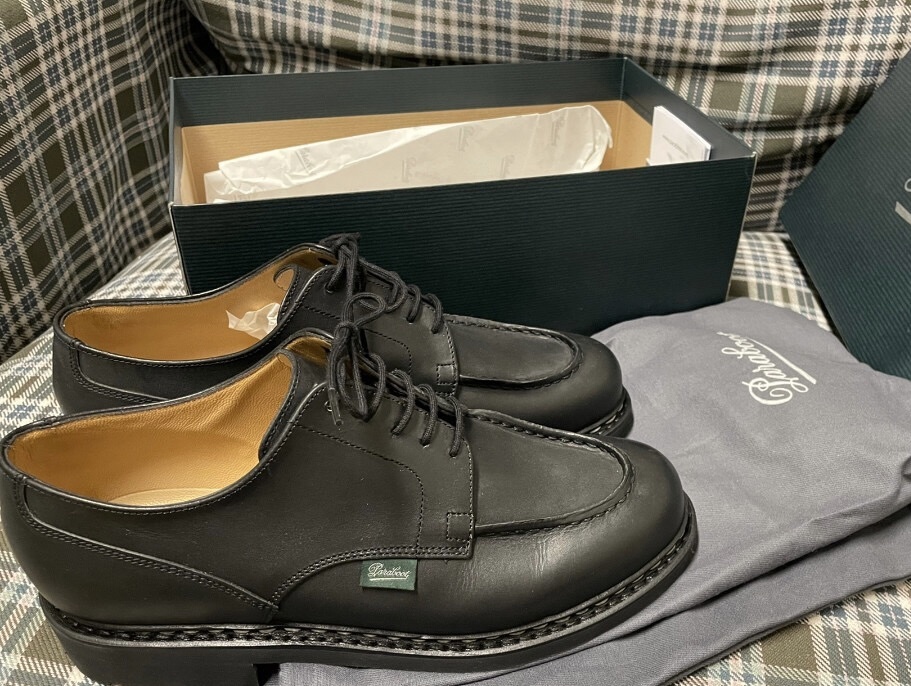 Paraboot Thiers Sport Shoe Black Leather In Black