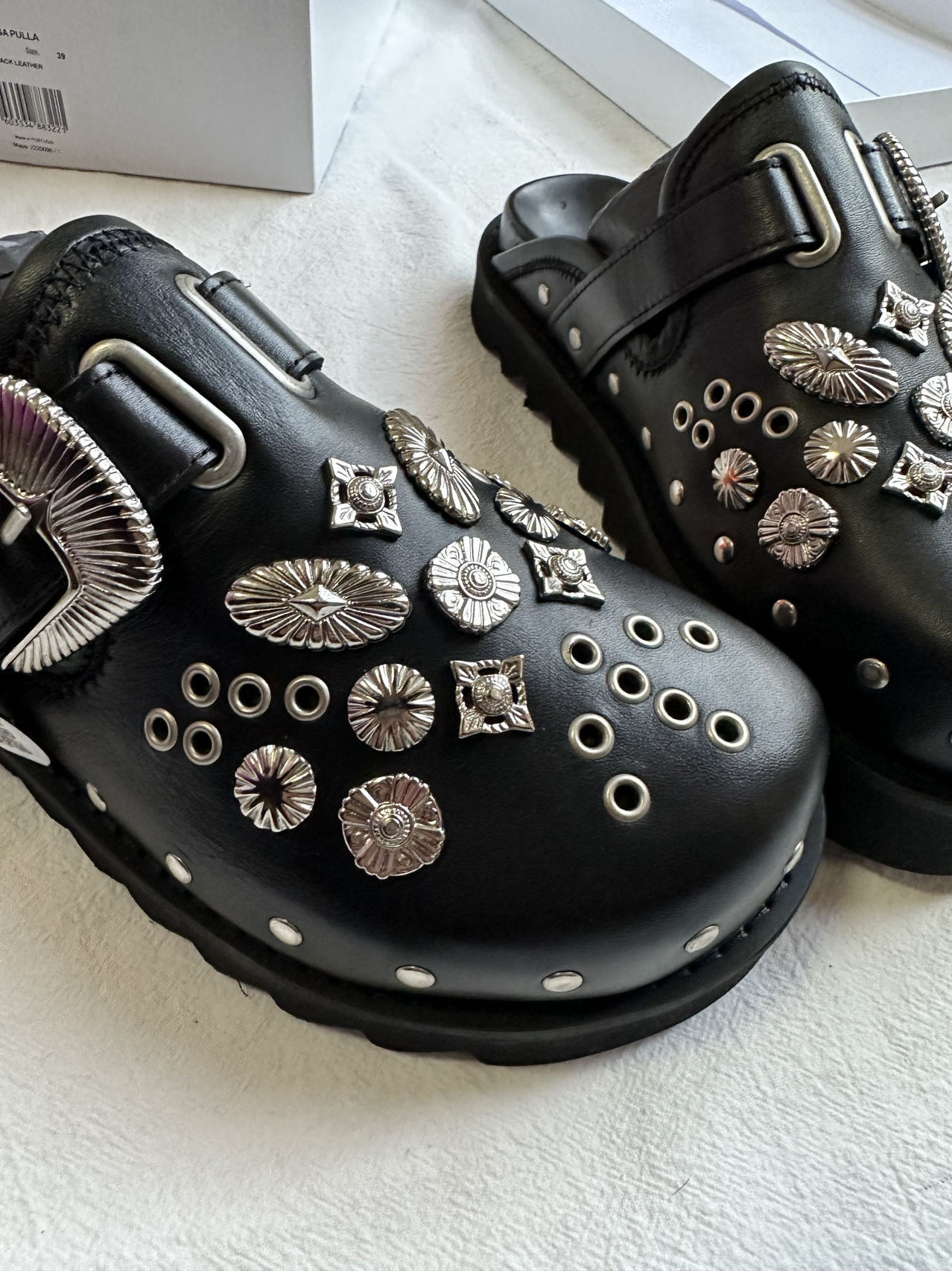 Toga Buckled Clogs In Black