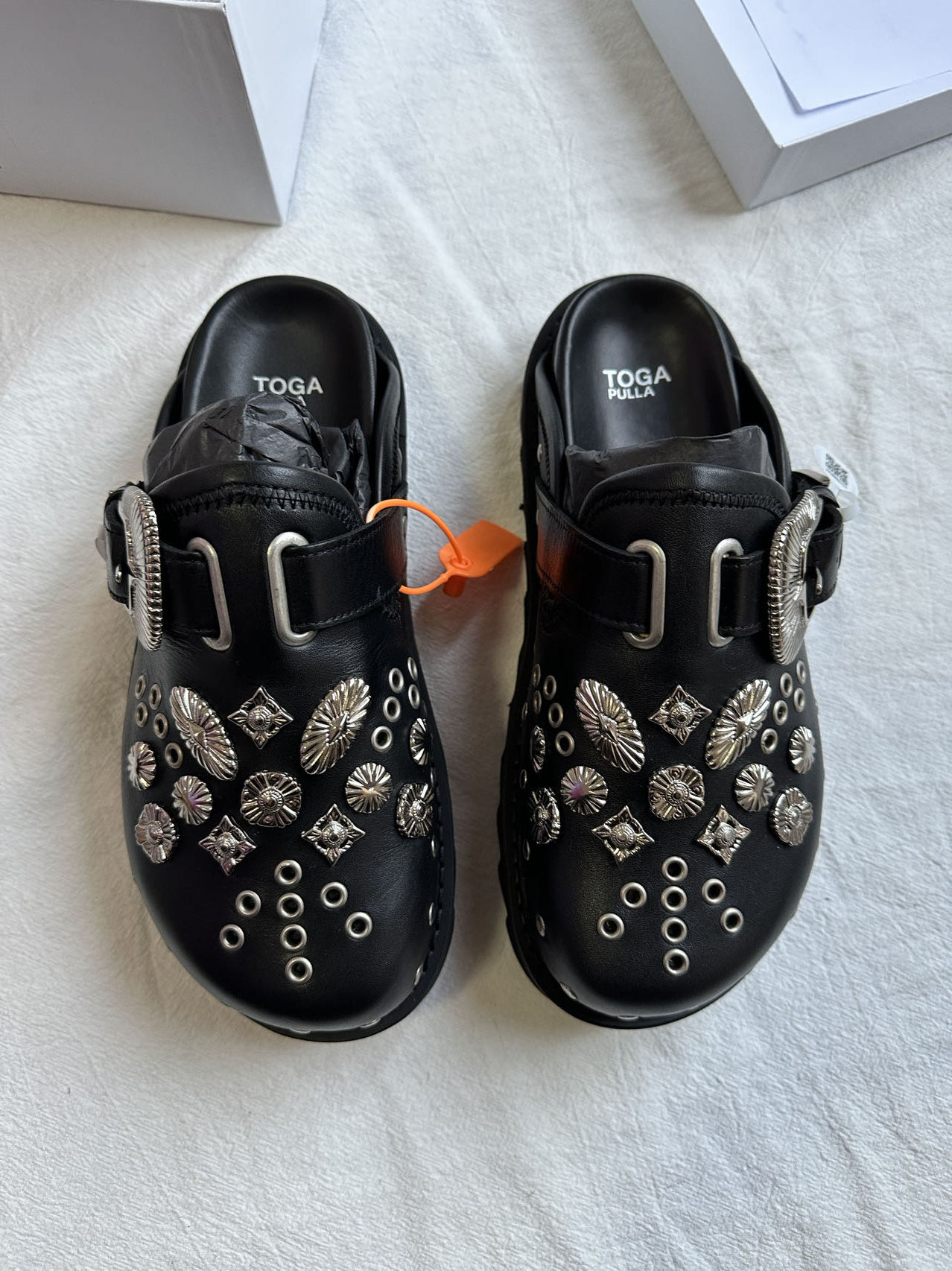 Toga Buckled Clogs In Black