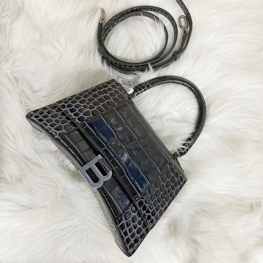 Balenciaga Medium Hourglass Handbag In Black