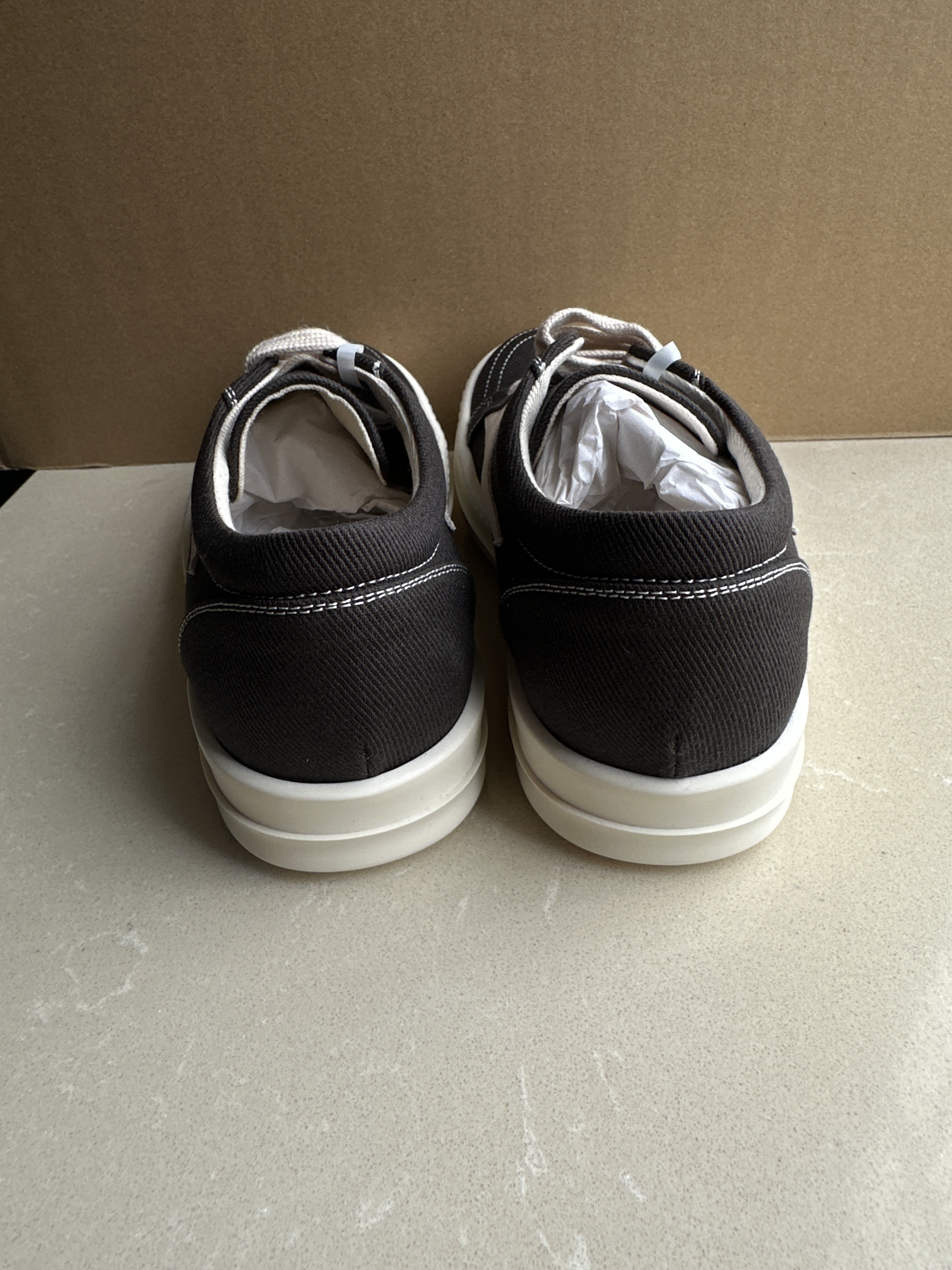 Rick Owens Drkshdw Lace-up Low-cut Sneakers In Nude
