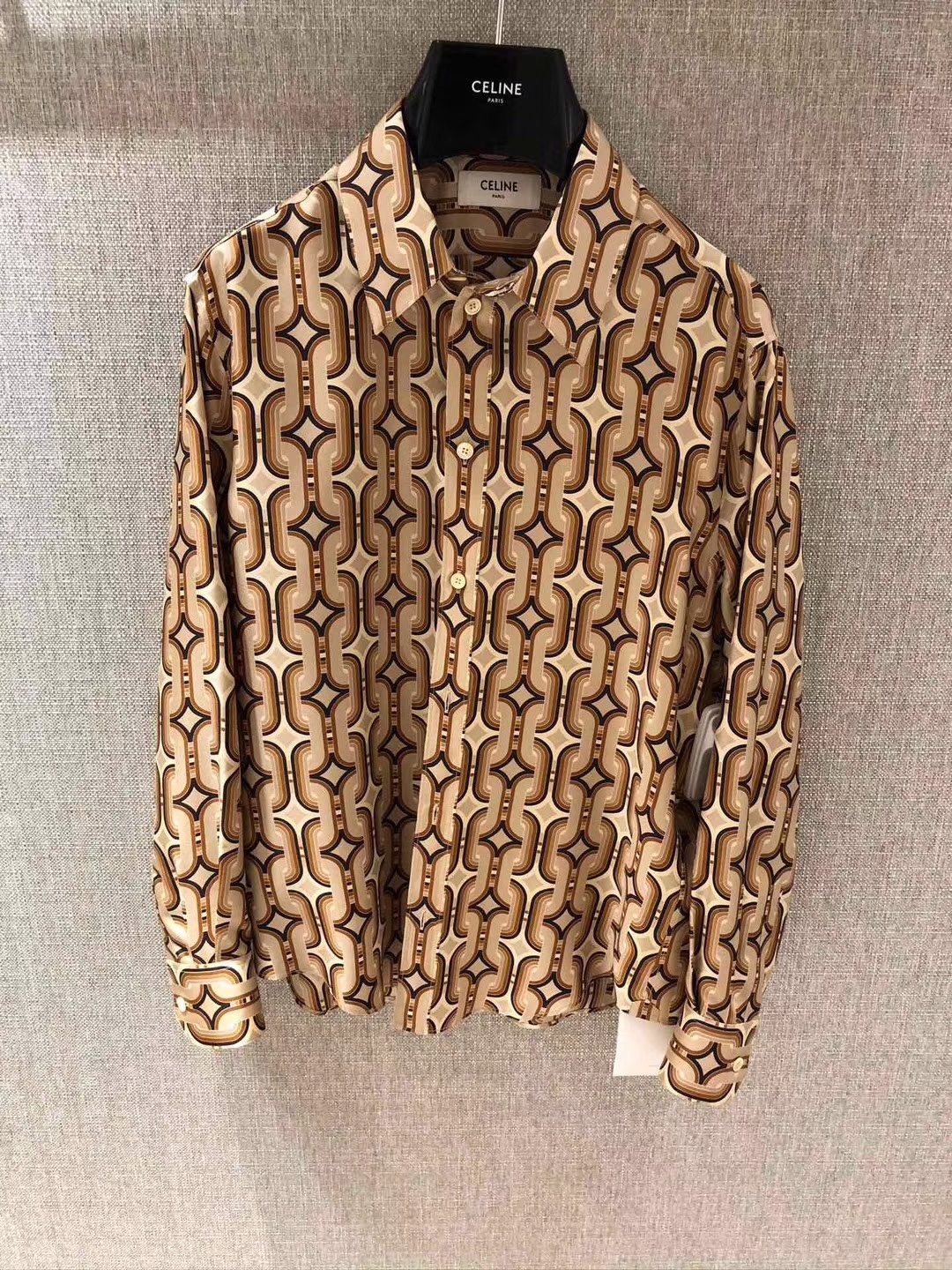 Celine Silk Multi-color Printed Shirt