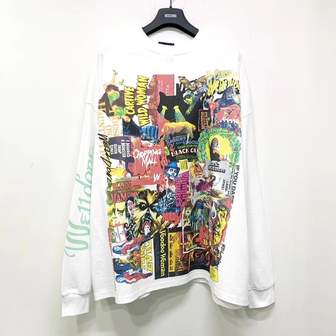 We11 Done Horror Collage T-shirt In Multicolor