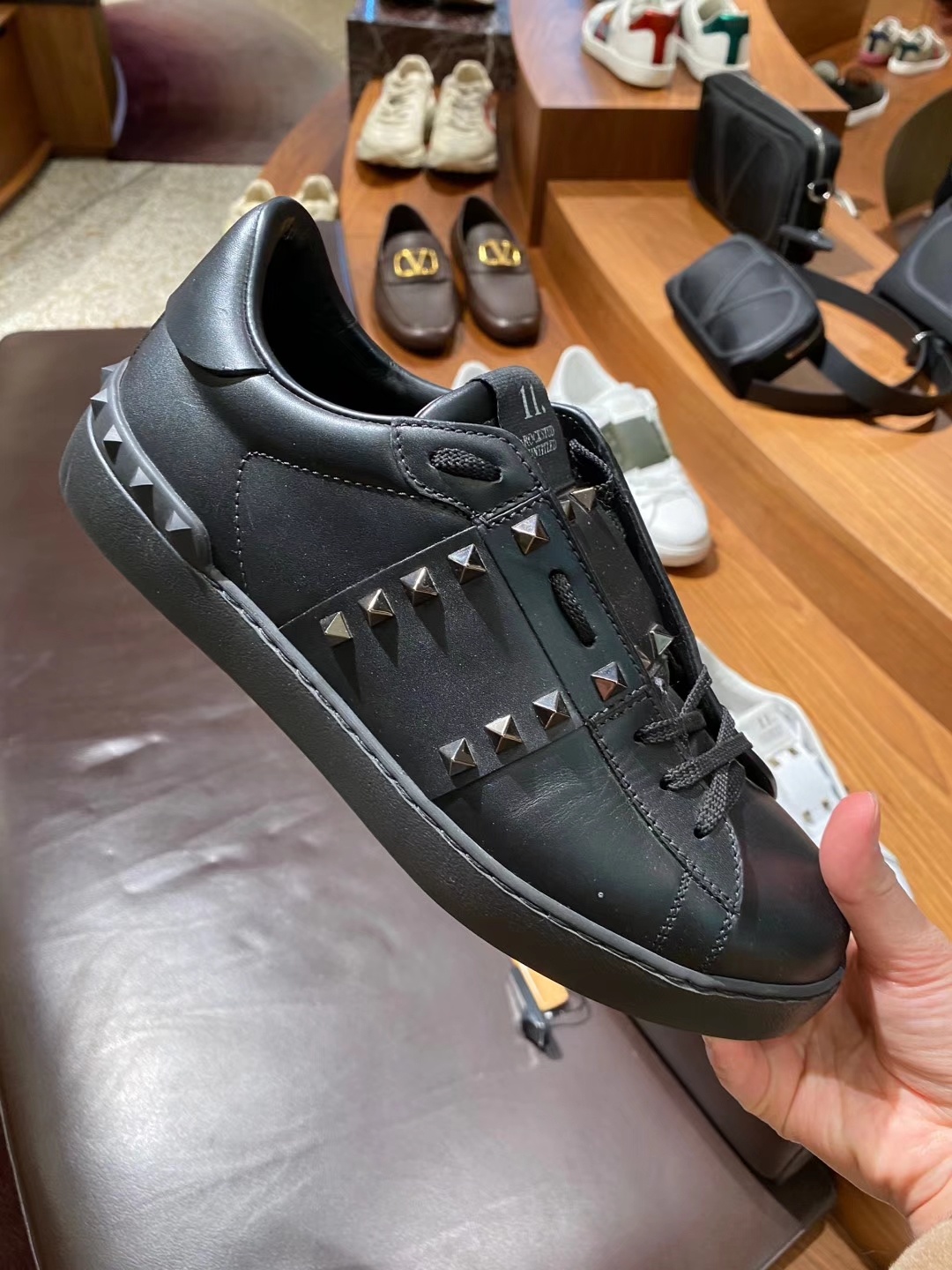 Valentino Garavani Woman Sneakers Black Size 8 Soft Leather In Black