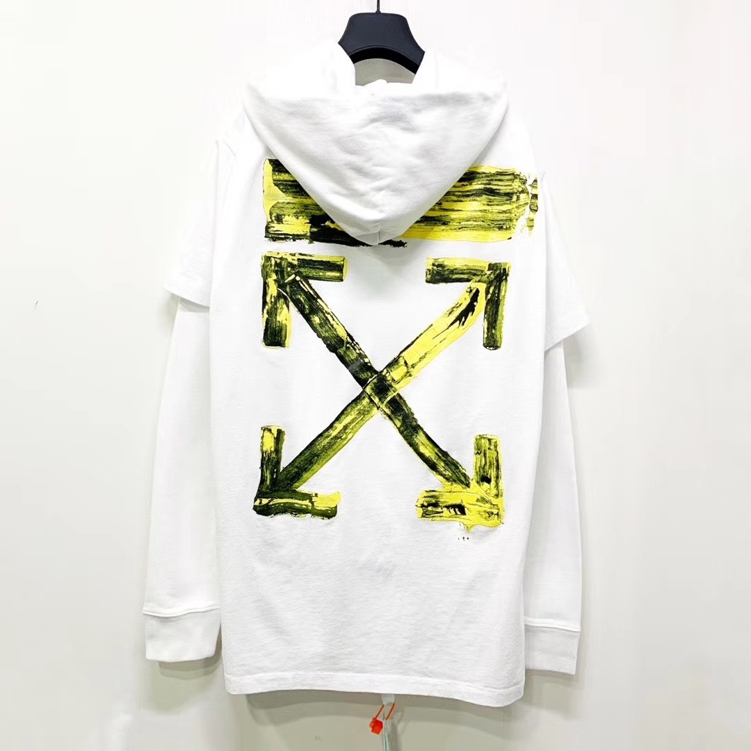 Off-white Logo Cascading T-shirt With Hat In White