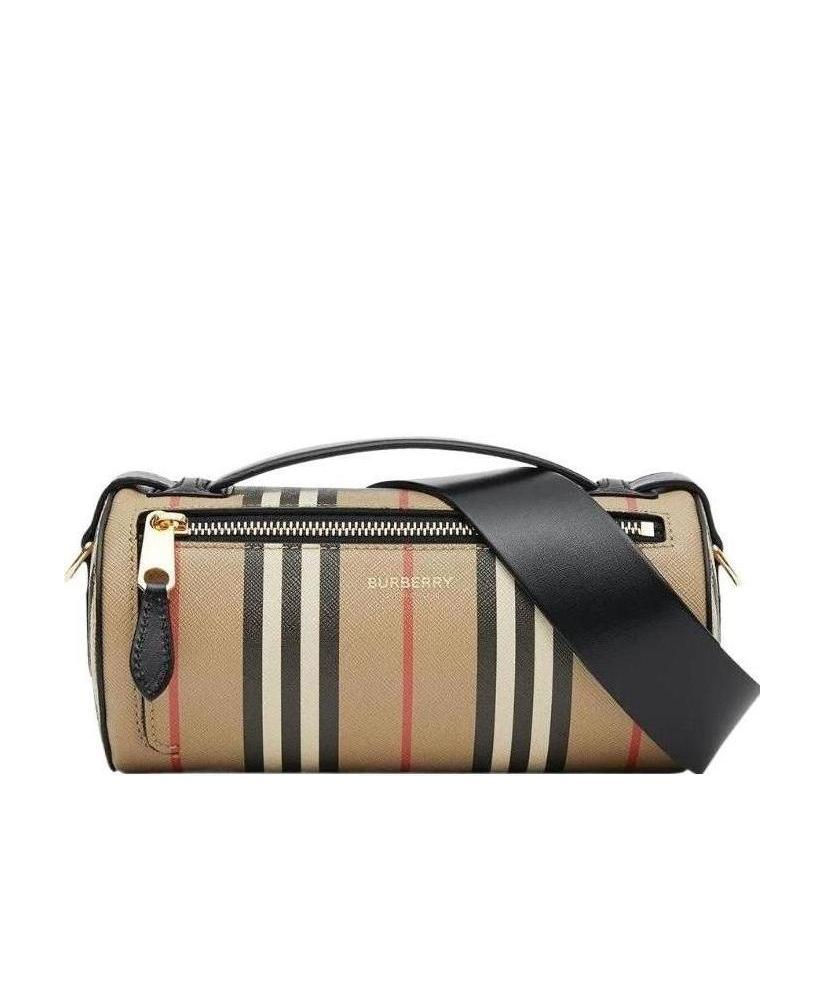 Burberry The Vintage Check Barrel Bag In Black | ModeSens